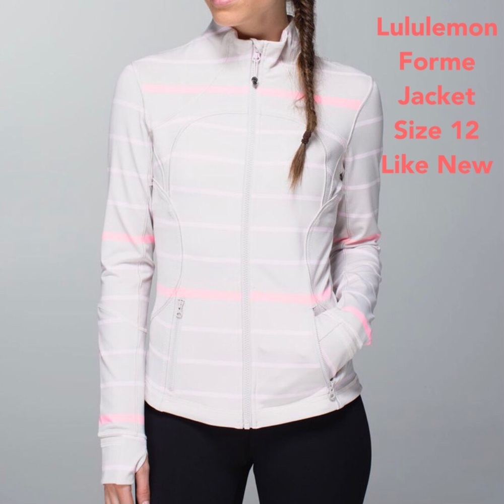 Lululemon women's Forme Fitted pink Jacket 12